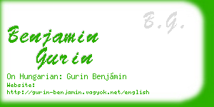 benjamin gurin business card
