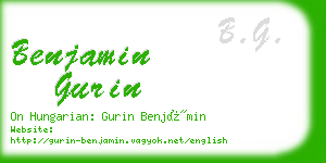 benjamin gurin business card